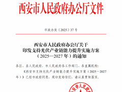 八大方面給予高額獎補！陜西西安出臺支持光伏產(chǎn)業(yè)鏈能力提升實施方案